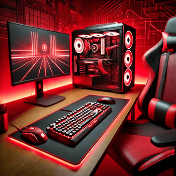 Red Gaming Computer