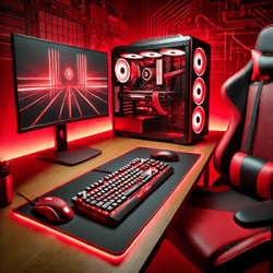 Red Gaming Computer